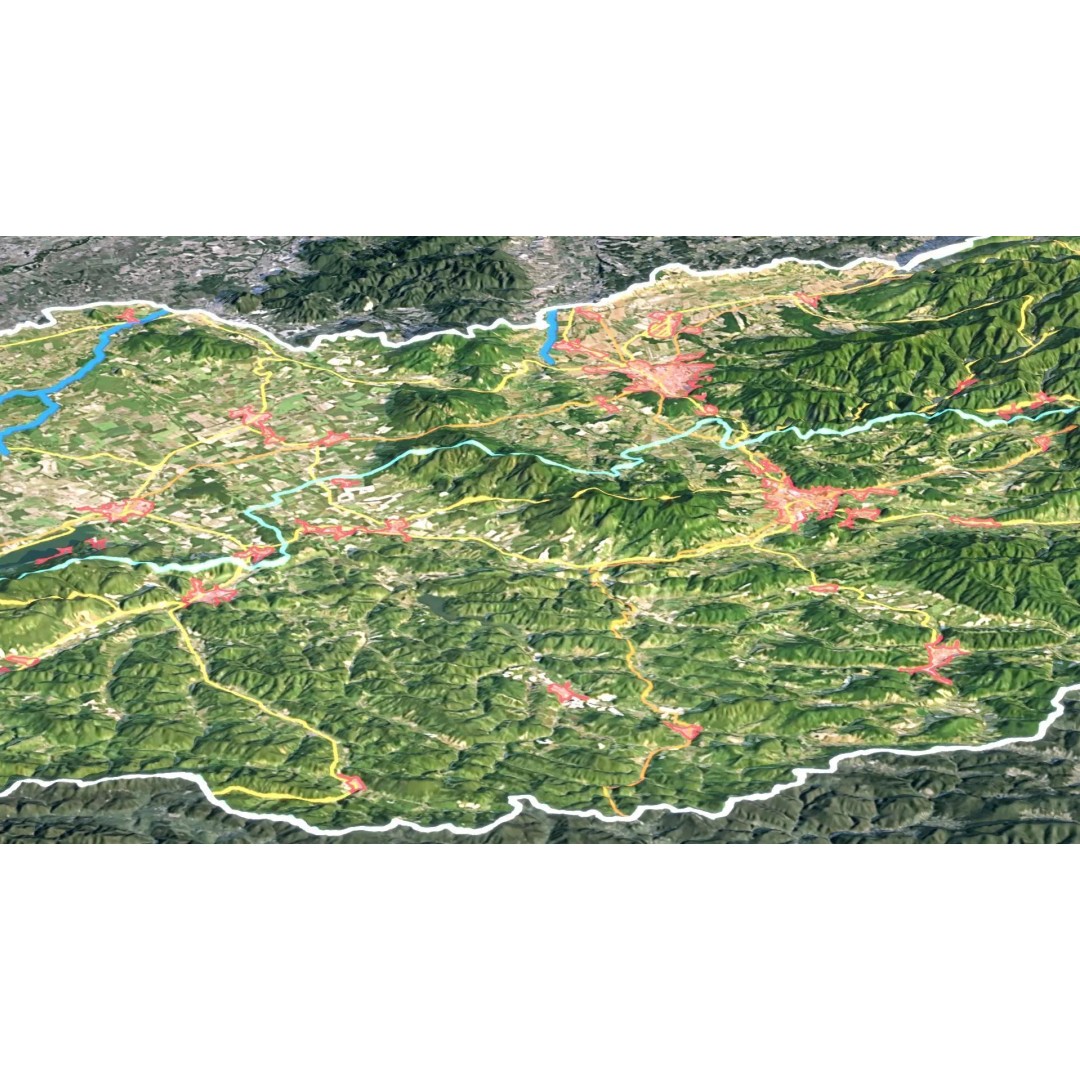 Slovakia Map 3D Model – Realistic Satellite Terrain, 14K Textures - View 8