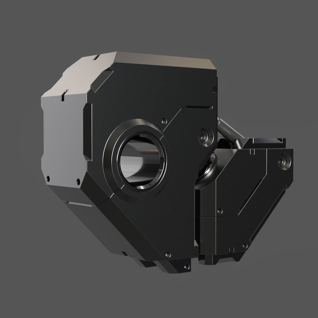 Mecha Details Kit-Bash 3D Model – Unique Mechanical Designs, OBJ & FBX - View 9