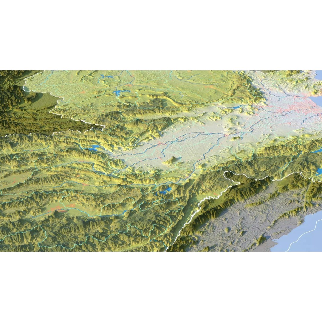 Thailand Map 3D Model – Realistic Satellite Terrain, 27K Textures, FBX/OBJ - View 16