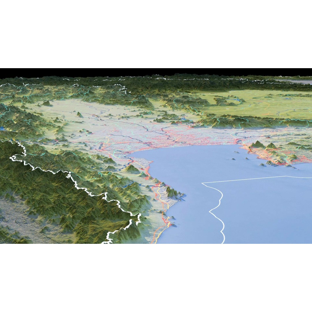 Thailand Map 3D Model – Realistic Satellite Terrain, 27K Textures, FBX/OBJ - View 18