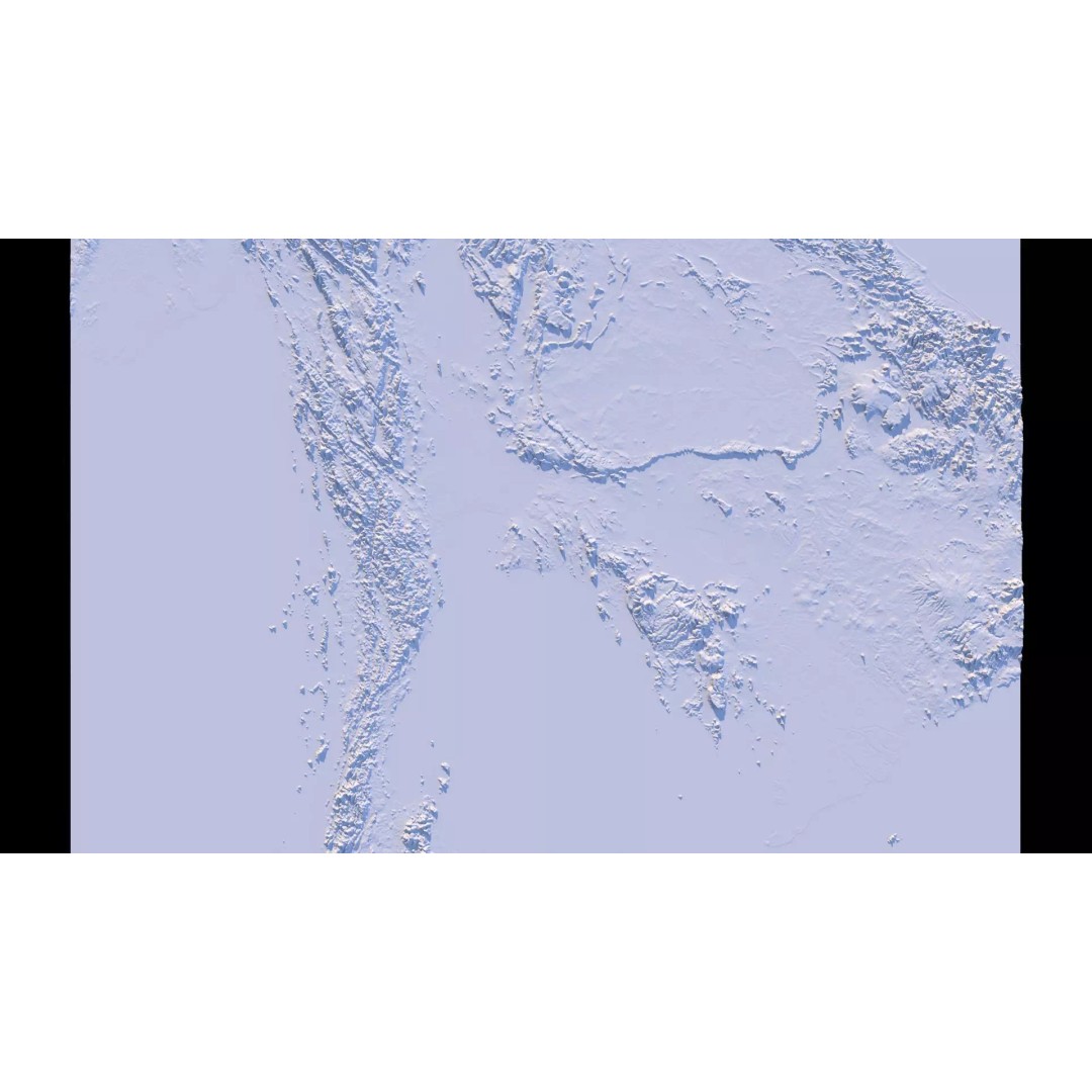 Thailand Map 3D Model – Realistic Satellite Terrain, 27K Textures, FBX/OBJ - View 21