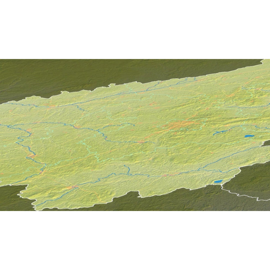 Belarus Map 3D Model – Realistic Satellite Terrain with PBR Textures - View 16