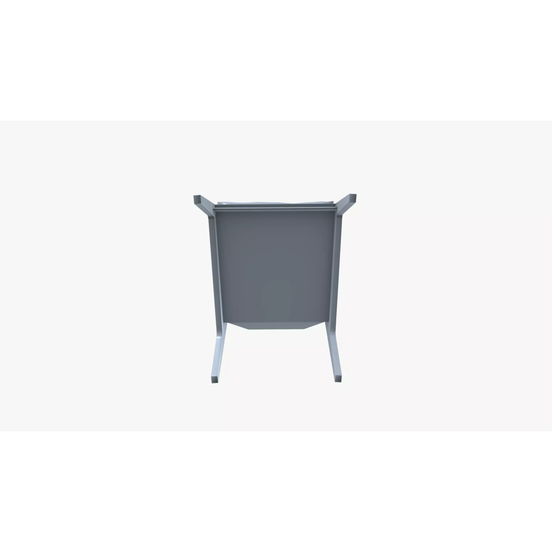 Armchair 3D Model – Low Poly Accent Furniture, FBX, PBR Textures - View 11