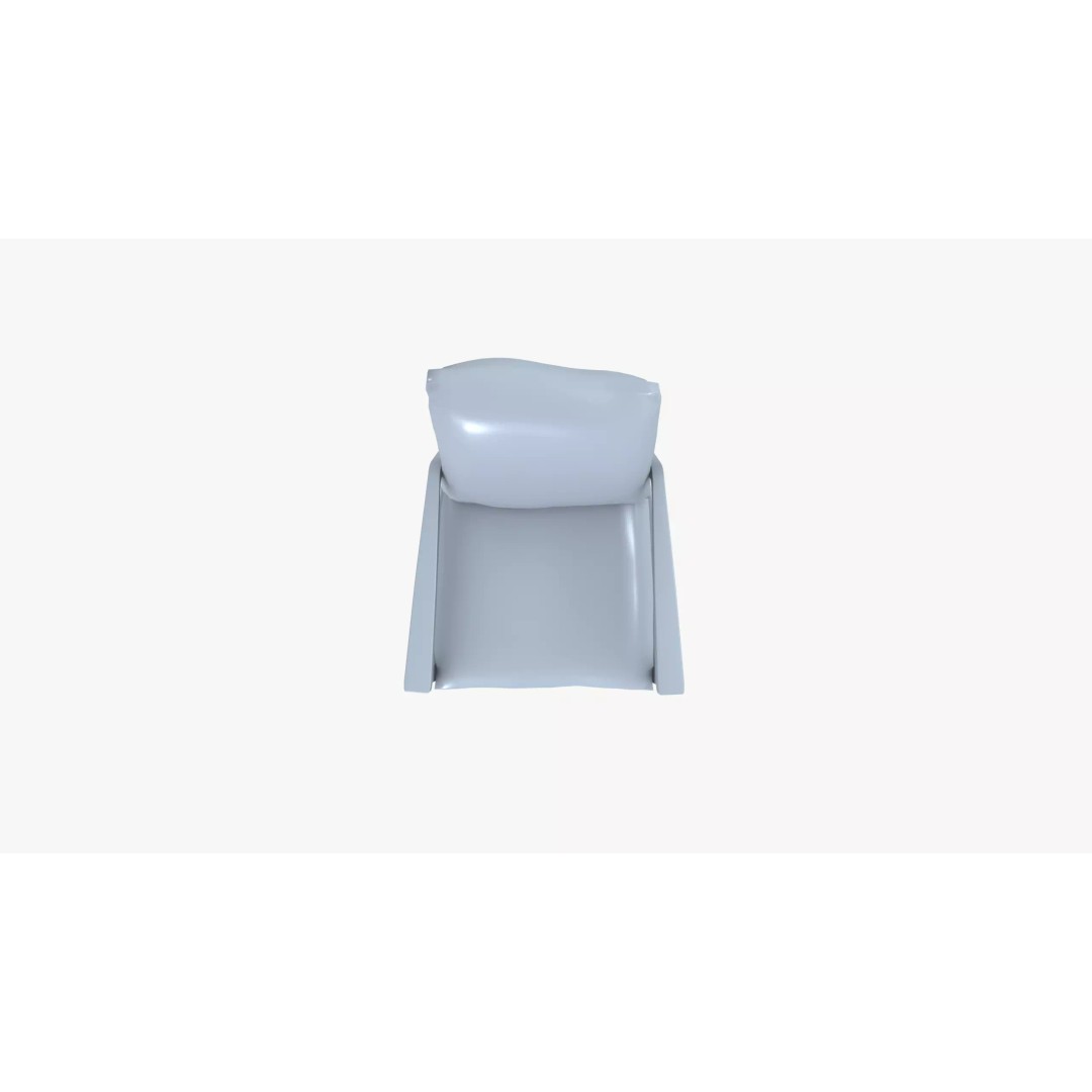 Armchair 3D Model – Low Poly Accent Furniture, FBX, PBR Textures - View 12