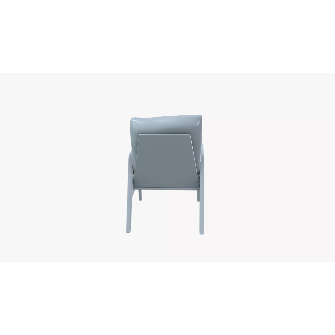 Armchair 3D Model – Low Poly Accent Furniture, FBX, PBR Textures - View 13