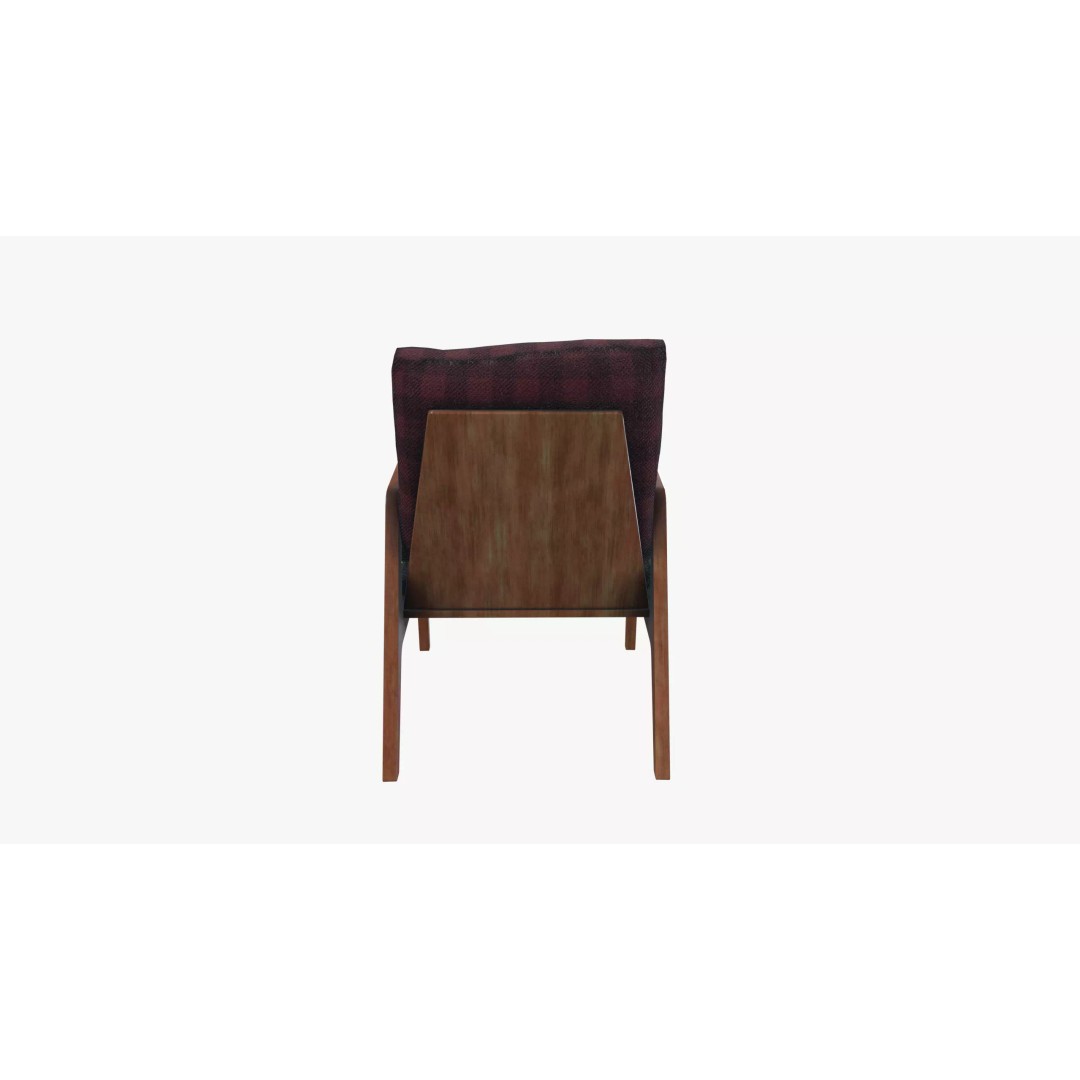 Armchair 3D Model – Low Poly Accent Furniture, FBX, PBR Textures - View 18