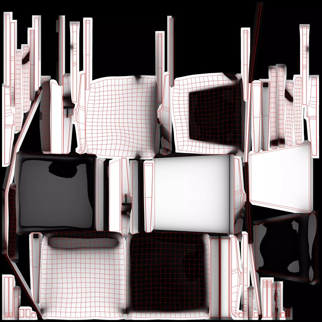 Armchair 3D Model – Low Poly Accent Furniture, FBX, PBR Textures - View 25