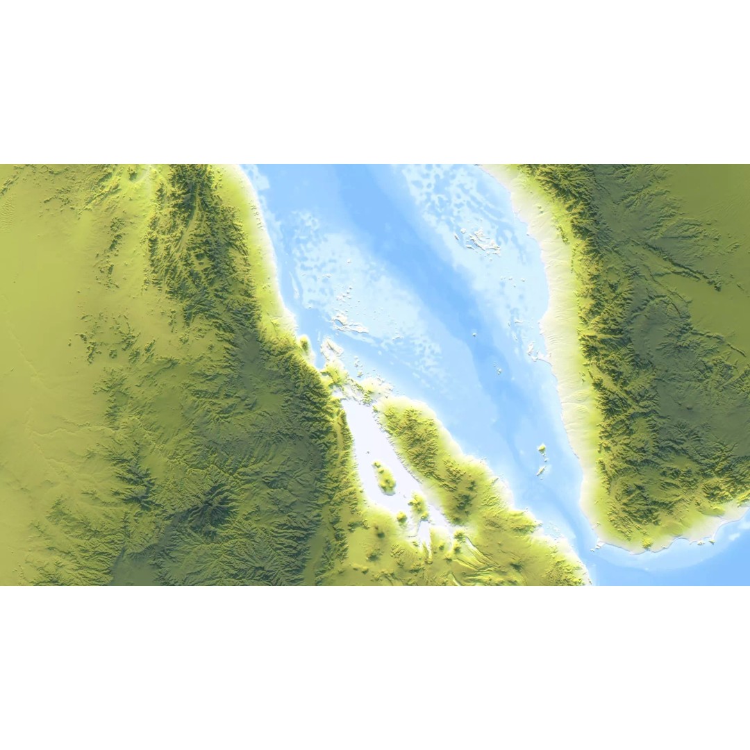 Eritrea Map 3D Model – Realistic Satellite Terrain, FBX & OBJ - View 11