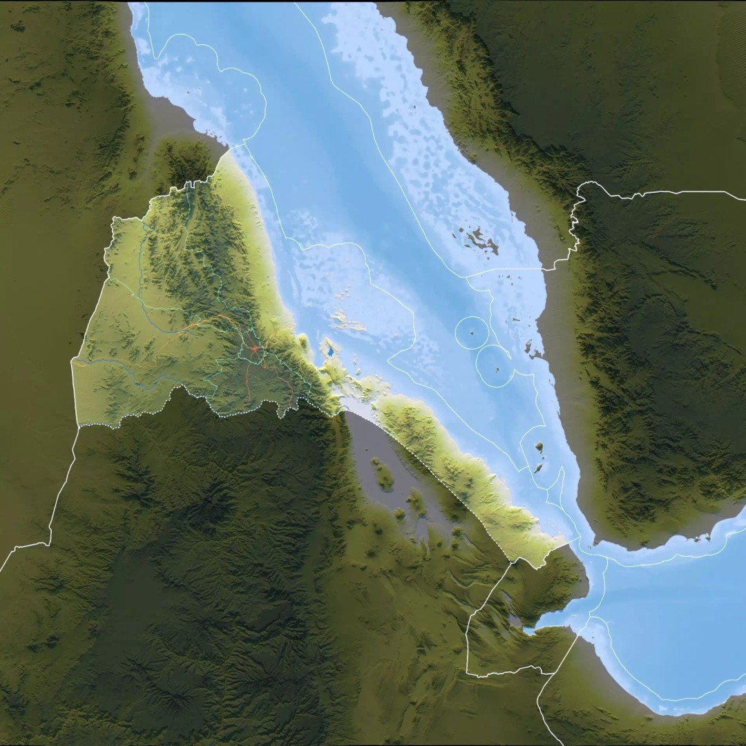 Eritrea Map 3D Model – Realistic Satellite Terrain, FBX & OBJ - View 12