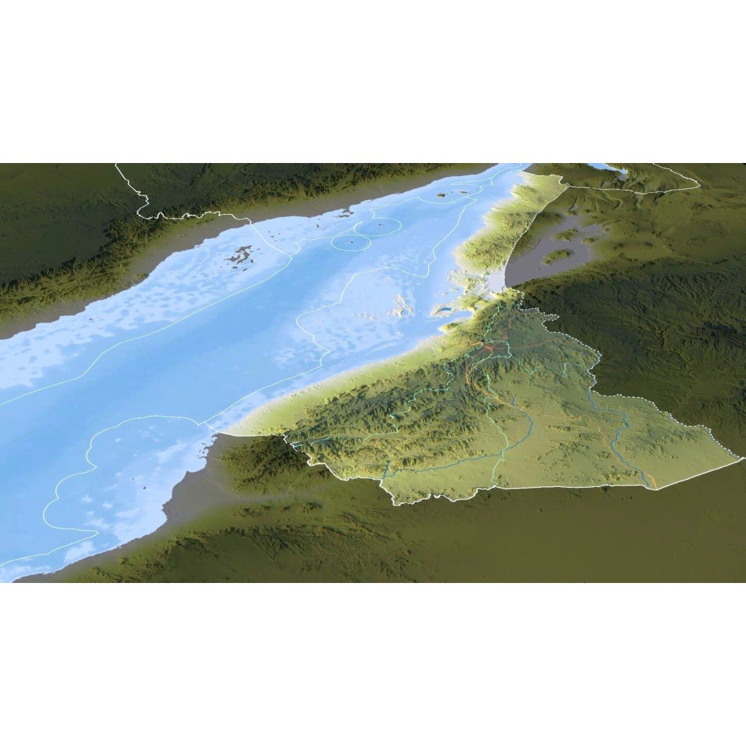 Eritrea Map 3D Model – Realistic Satellite Terrain, FBX & OBJ - View 16