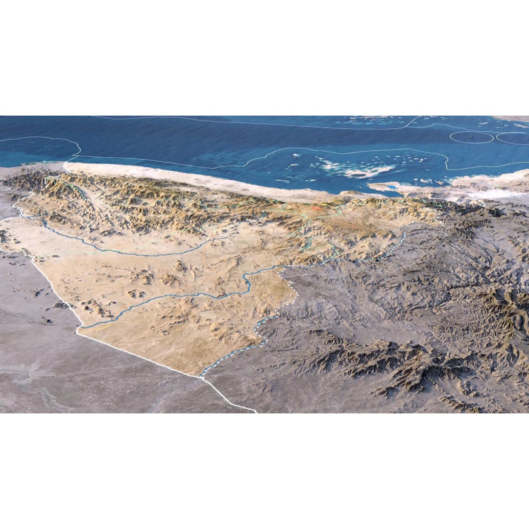 Eritrea Map 3D Model – Realistic Satellite Terrain, FBX & OBJ - View 5