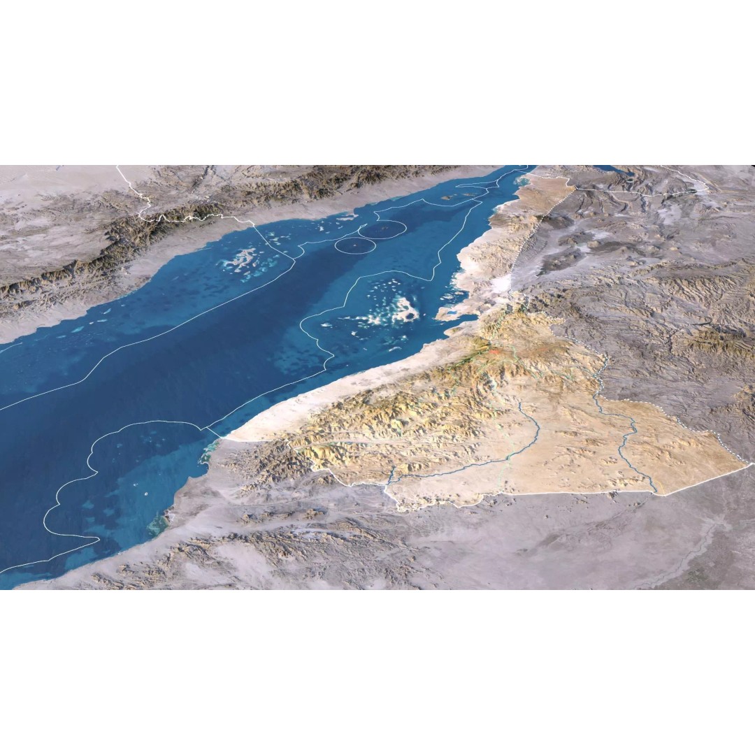 Eritrea Map 3D Model – Realistic Satellite Terrain, FBX & OBJ - View 7