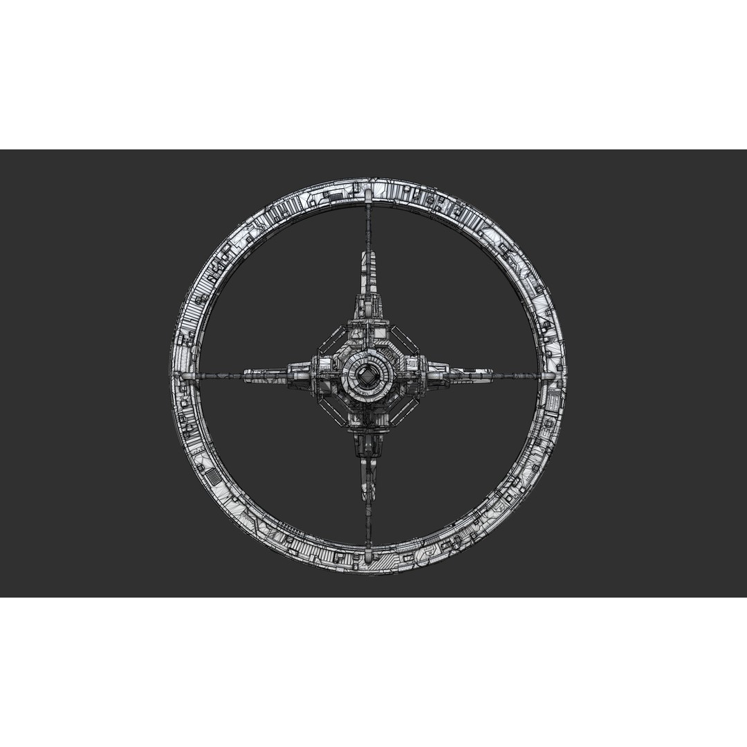 Spaceship 3D Model – Sci-Fi Space Equipment, Game Ready, FBX - View 11