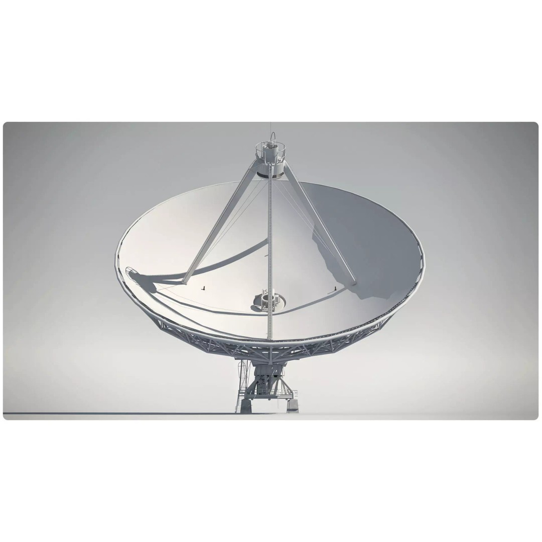 High Detail Radio Telescope 3D Model – Rigged PBR Asset, FBX, OBJ - View 5