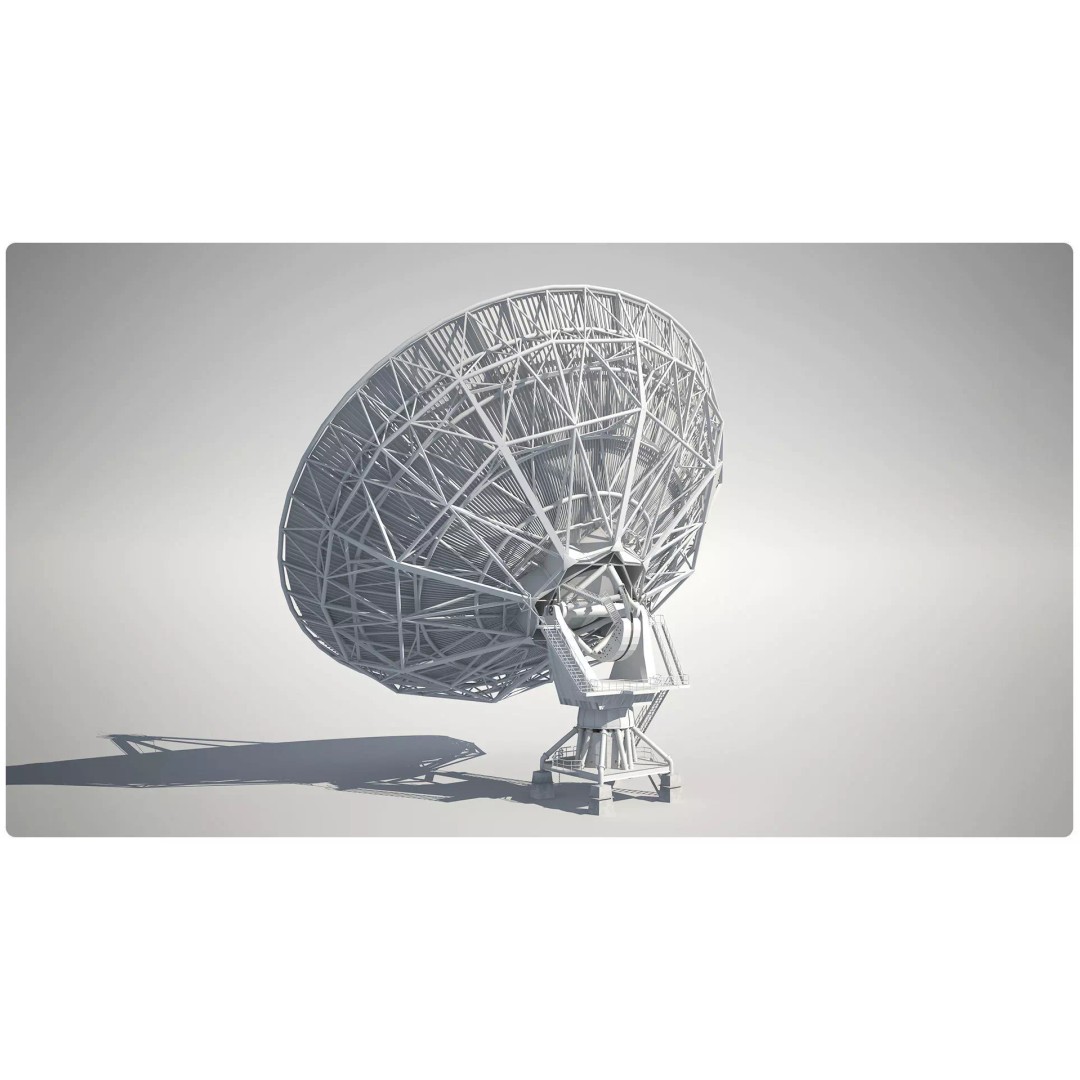 High Detail Radio Telescope 3D Model – Rigged PBR Asset, FBX, OBJ - View 6