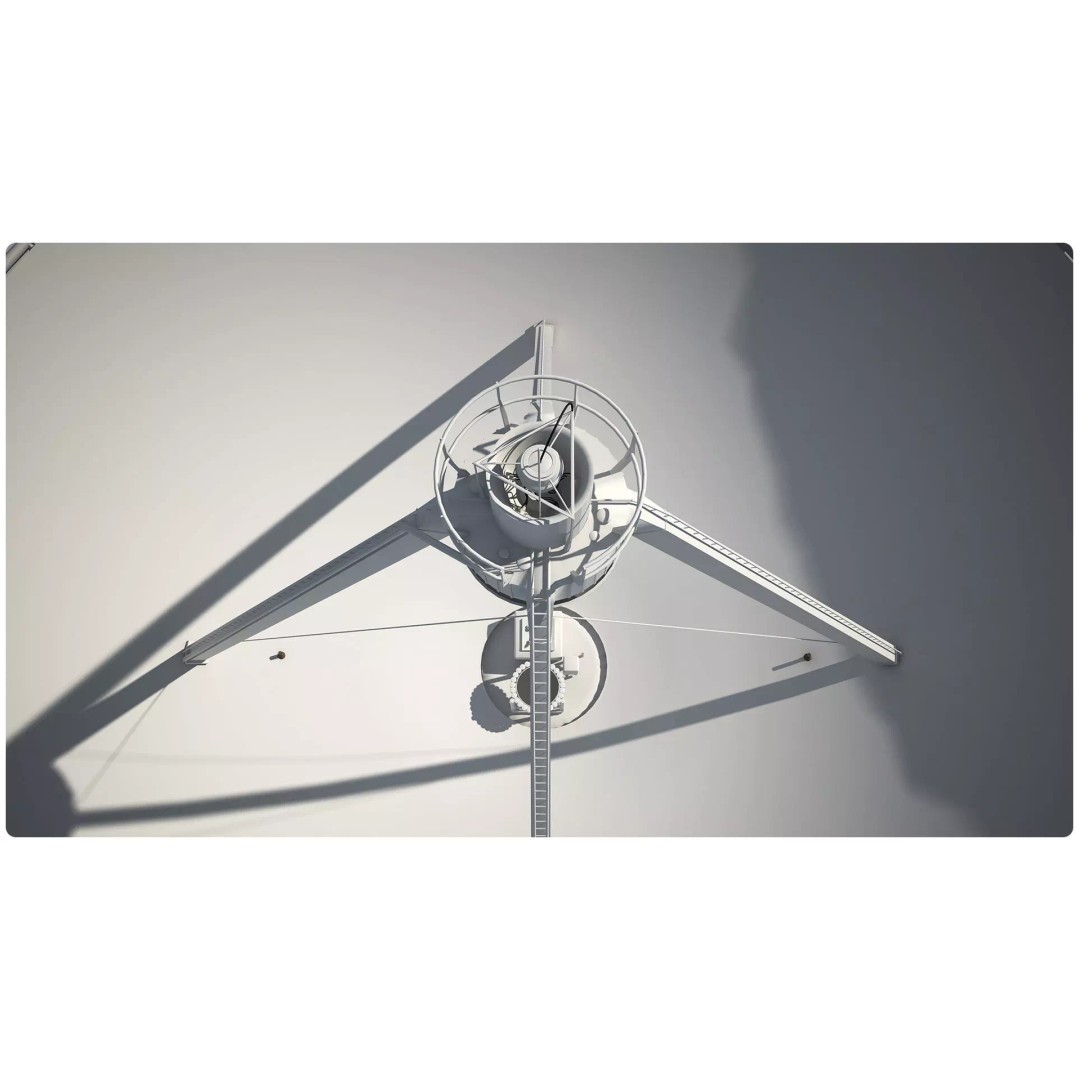 High Detail Radio Telescope 3D Model – Rigged PBR Asset, FBX, OBJ - View 9