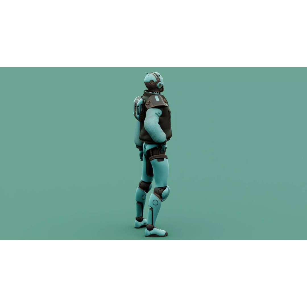 CYBORGTOPIA B-31 3D Model – Rigged Sci-Fi Character for Animation - View 16