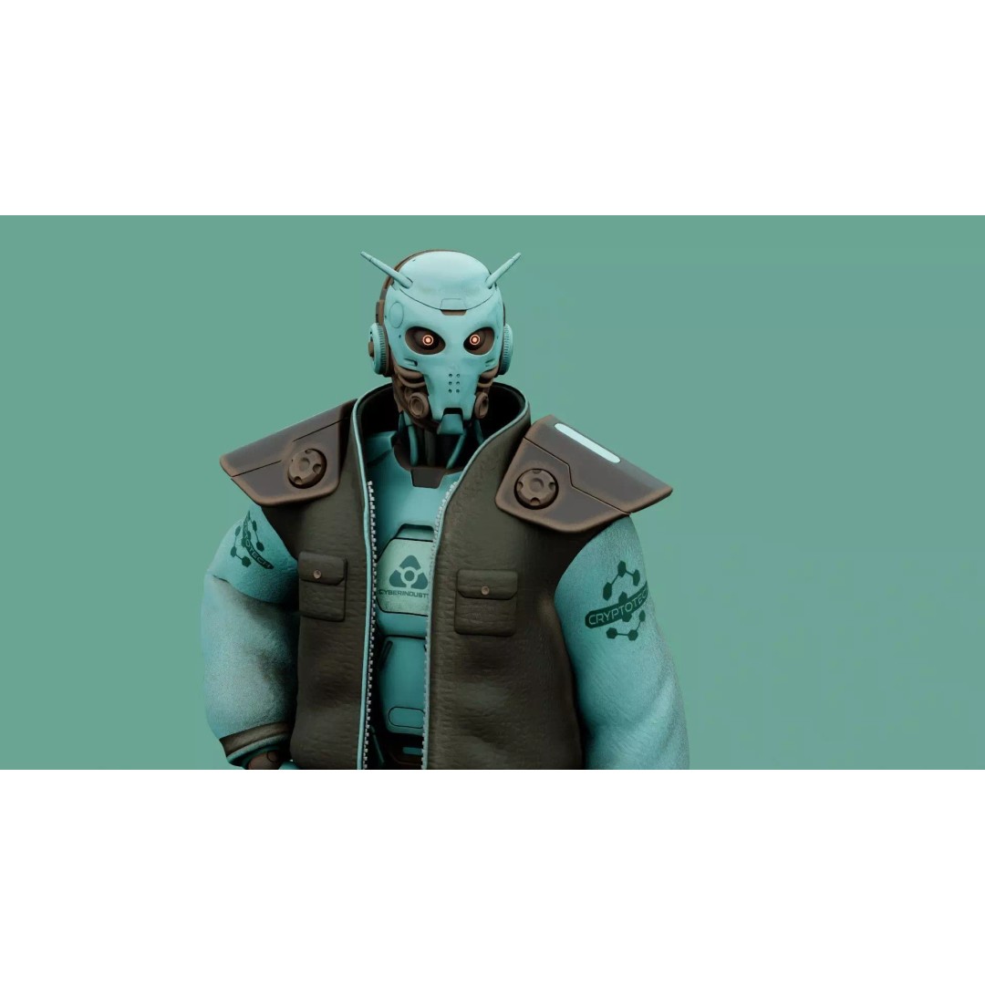 CYBORGTOPIA B-31 3D Model – Rigged Sci-Fi Character for Animation - View 23