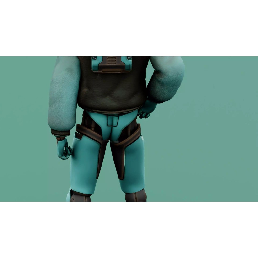 CYBORGTOPIA B-31 3D Model – Rigged Sci-Fi Character for Animation - View 27