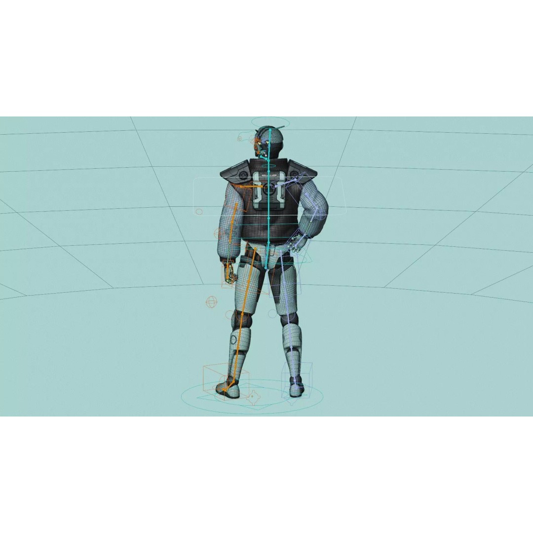 CYBORGTOPIA B-31 3D Model – Rigged Sci-Fi Character for Animation - View 38