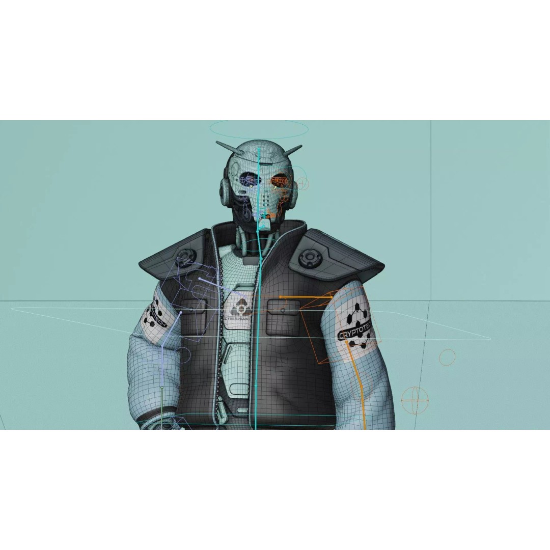 CYBORGTOPIA B-31 3D Model – Rigged Sci-Fi Character for Animation - View 39