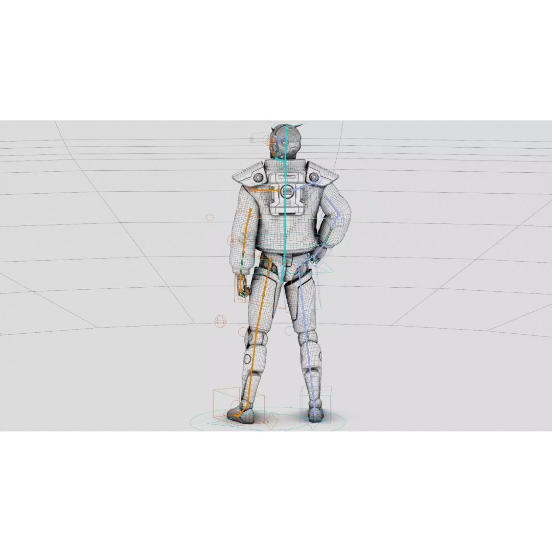 CYBORGTOPIA B-31 3D Model – Rigged Sci-Fi Character for Animation - View 41