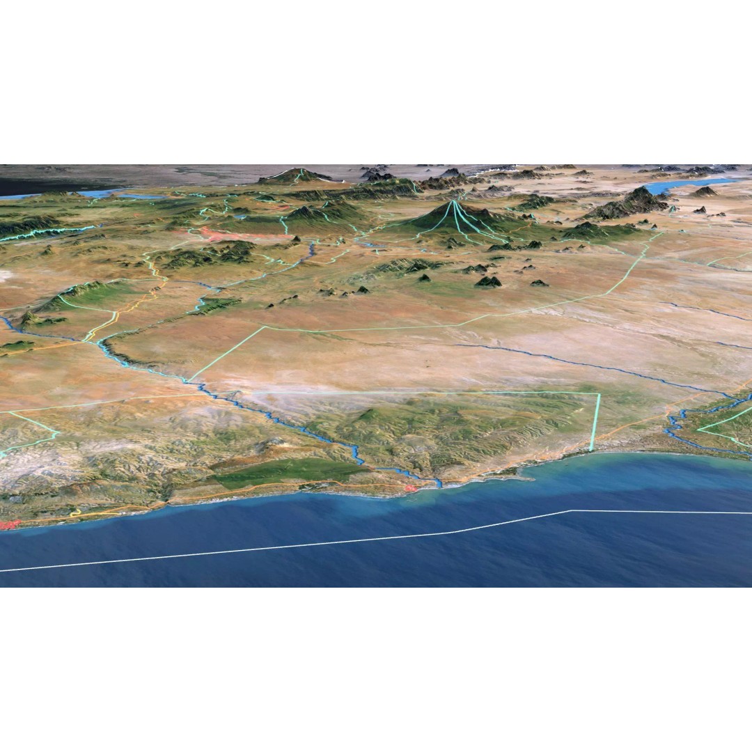 Kenya Map 3D Model – Realistic Satellite Terrain, 23K Textures - View 10