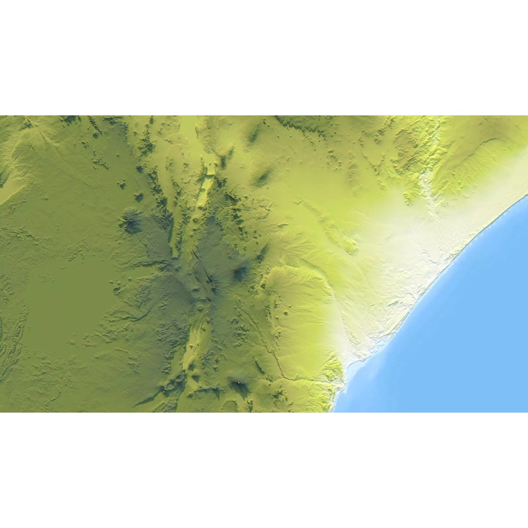 Kenya Map 3D Model – Realistic Satellite Terrain, 23K Textures - View 11
