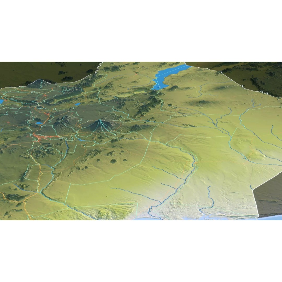 Kenya Map 3D Model – Realistic Satellite Terrain, 23K Textures - View 15