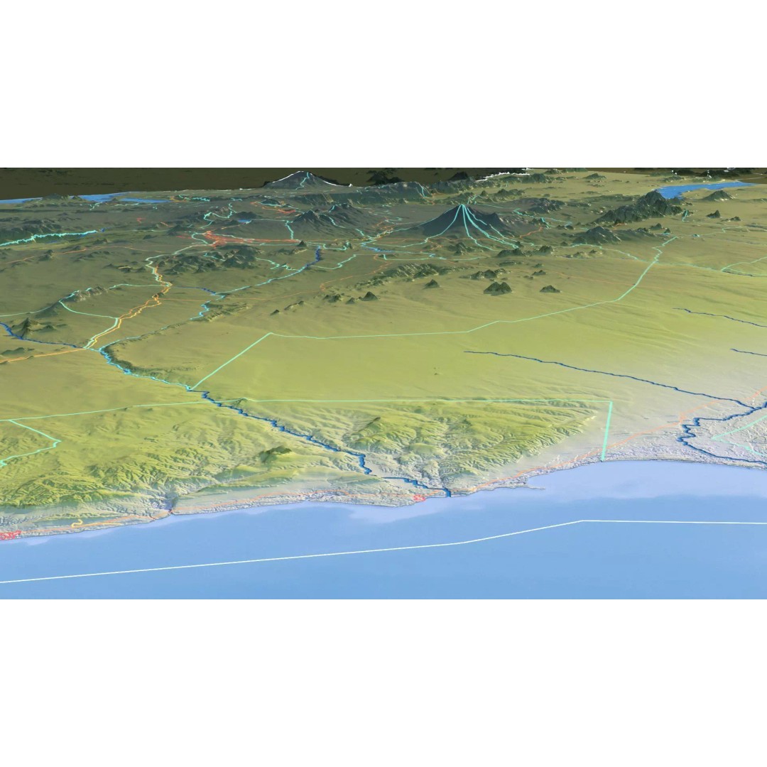 Kenya Map 3D Model – Realistic Satellite Terrain, 23K Textures - View 19
