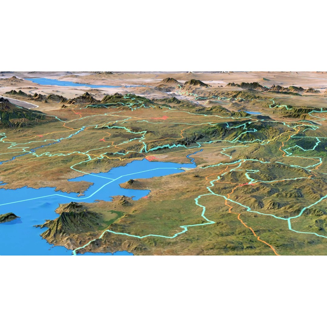 Kenya Map 3D Model – Realistic Satellite Terrain, 23K Textures - View 9