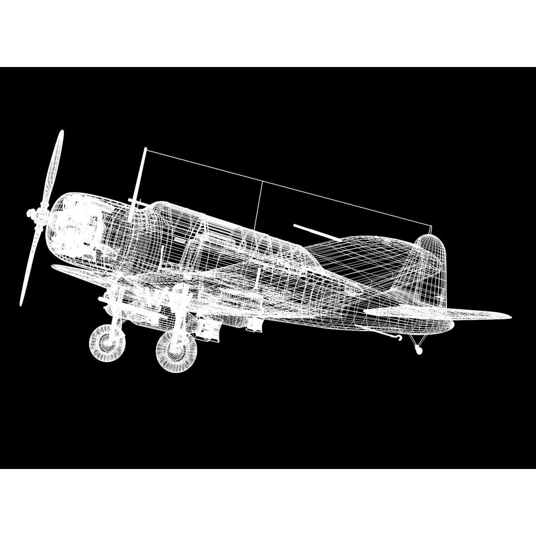 Chance Vought SB2U-3 Vindicator 3D Model – High Poly Aircraft for Animation