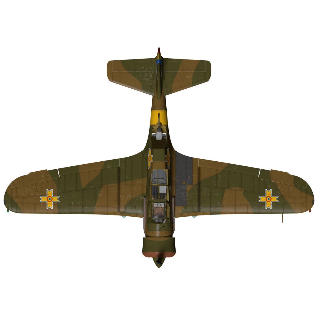PZL.23 Karas 3D Model – High Poly Military Aircraft, FBX - View 13