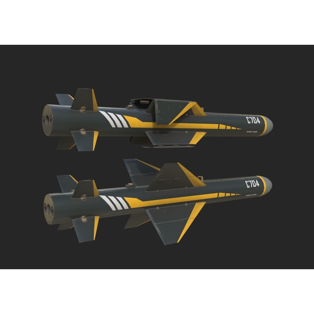 C-704 Air-to-Ground Missile 3D Model – Low Poly Game Asset, FBX - View 9