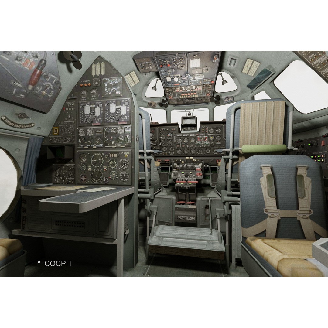 Antonov An-26 3D Model – Military Transport Aircraft, FBX, OBJ - View 20