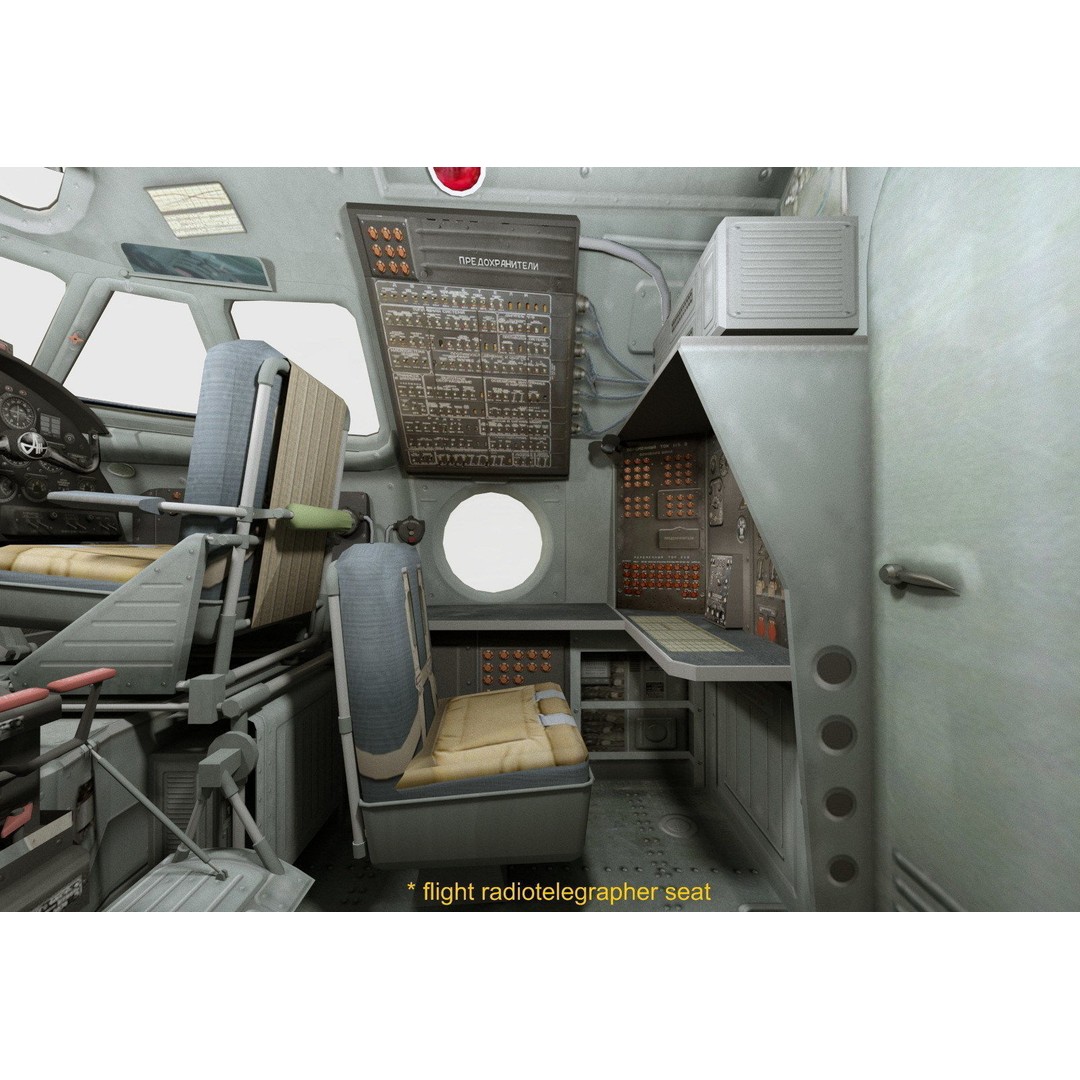 Antonov An-26 3D Model – Military Transport Aircraft, FBX, OBJ - View 23