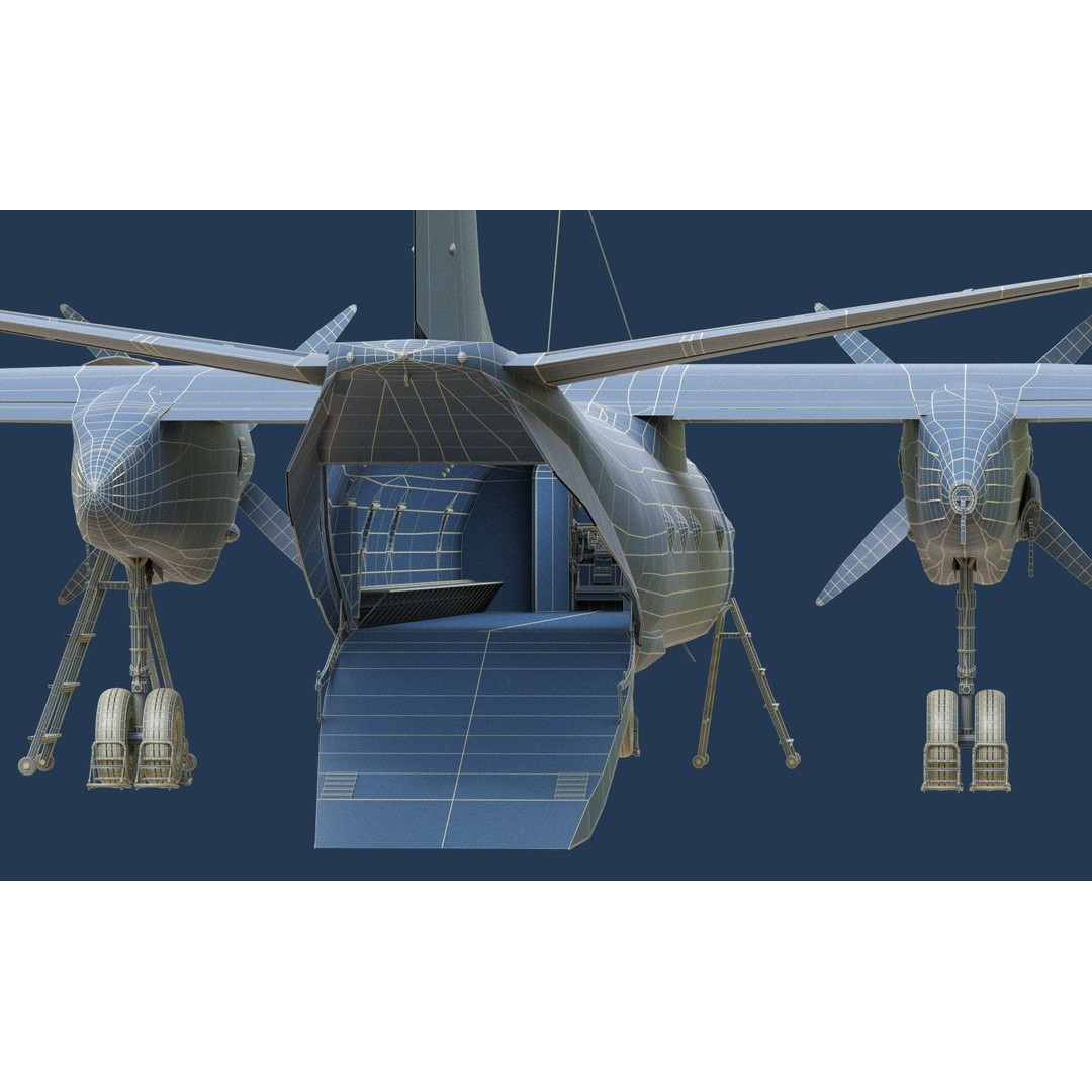 Antonov An-26 3D Model – Military Transport Aircraft, FBX, OBJ - View 27