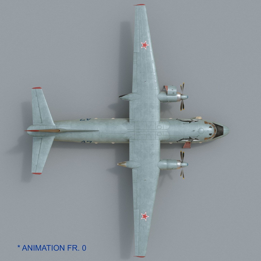 Antonov An-26 3D Model – Military Transport Aircraft, FBX, OBJ - View 5