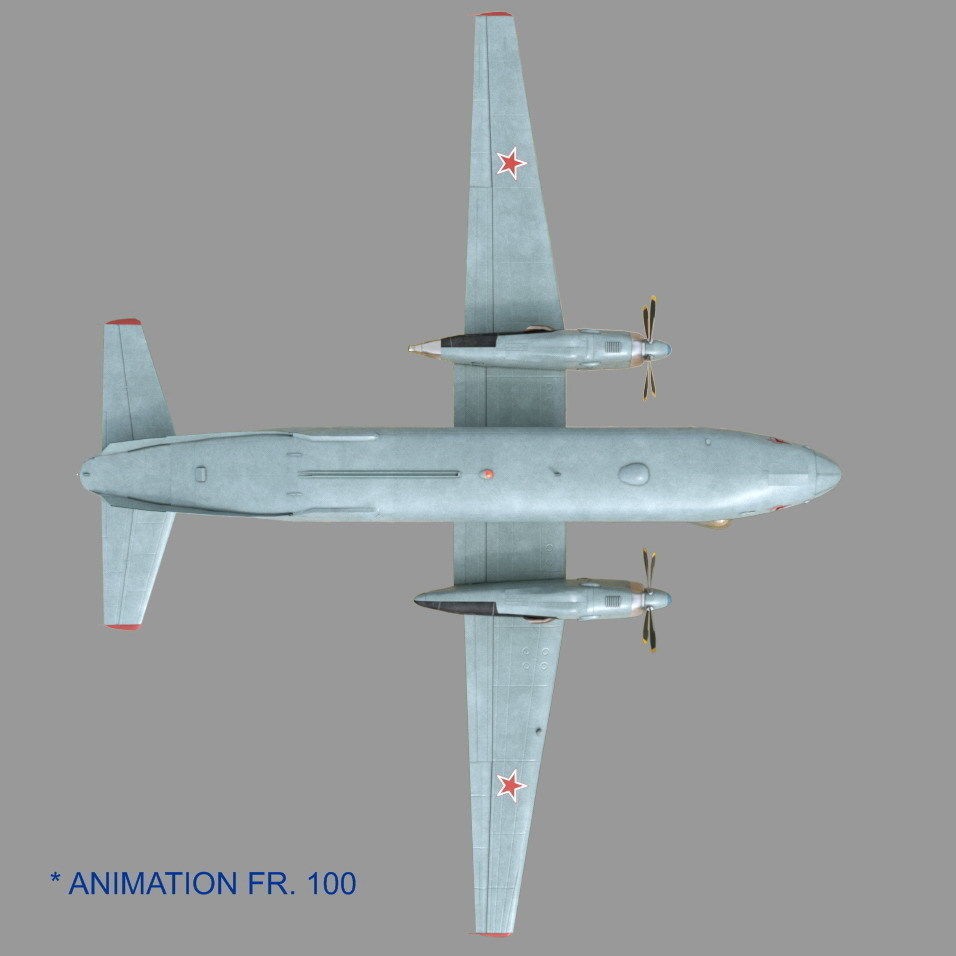 Antonov An-26 3D Model – Military Transport Aircraft, FBX, OBJ - View 6