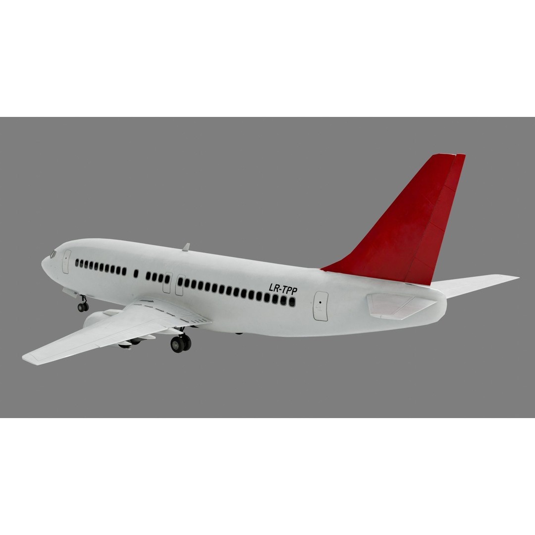 Boeing 737 3D Model – Low Poly Commercial Aircraft, FBX - View 6