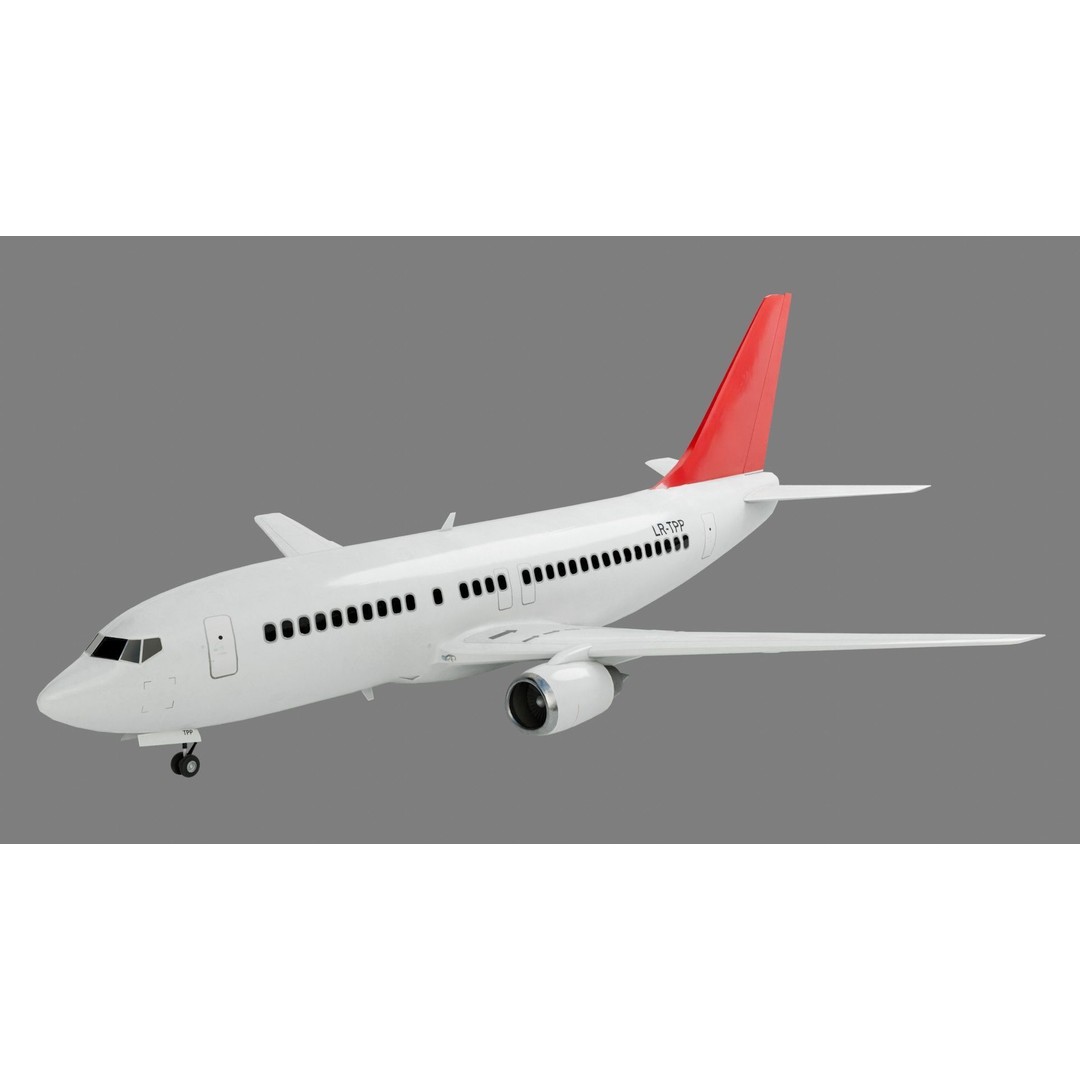Boeing 737 3D Model – Low Poly Commercial Aircraft, FBX - View 7
