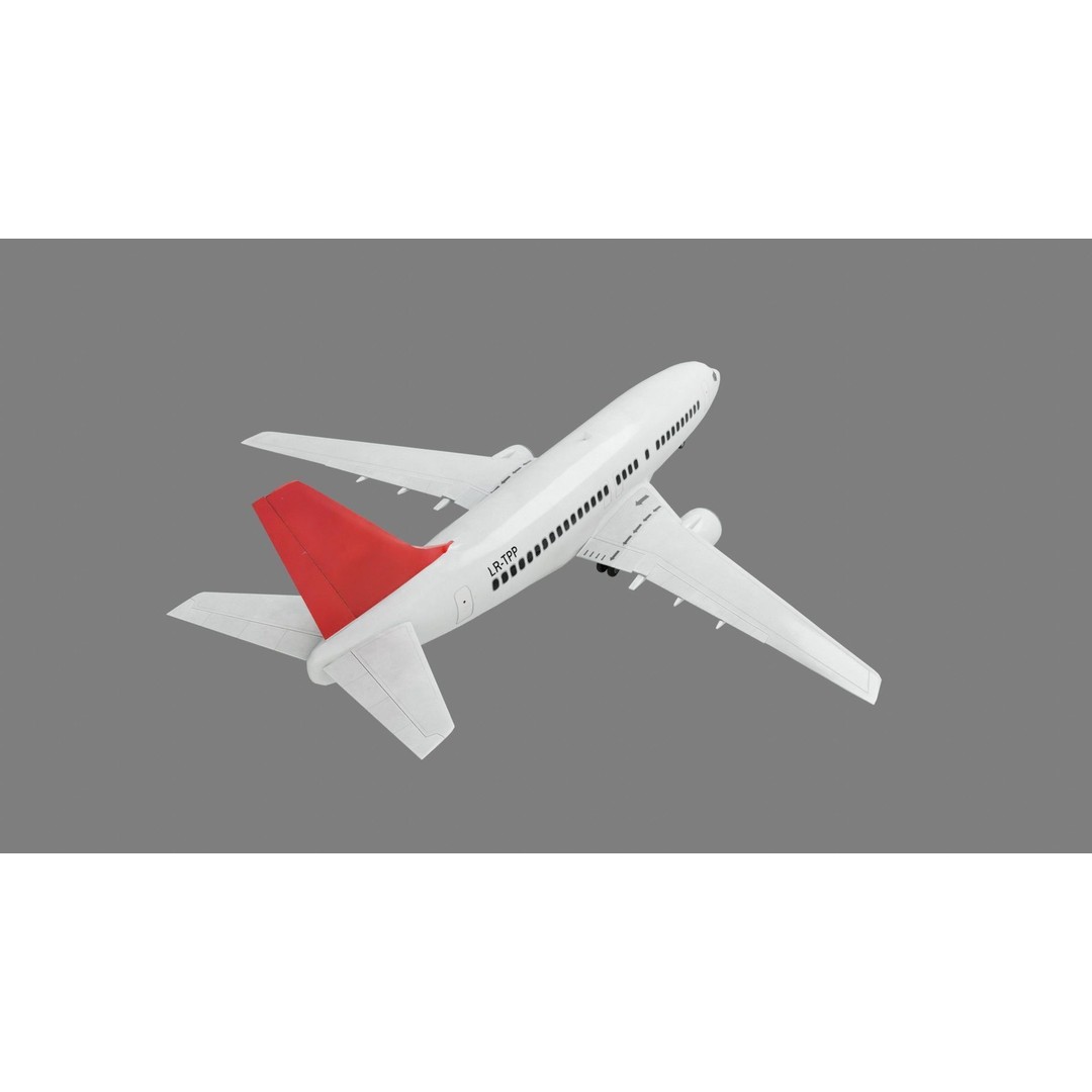 Boeing 737 3D Model – Low Poly Commercial Aircraft, FBX - View 9