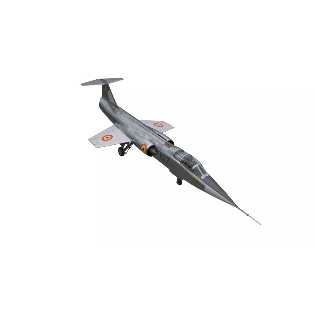 Lockheed F-104 Starfighter 3D Model – Low Poly Military Jet, FBX - View 11