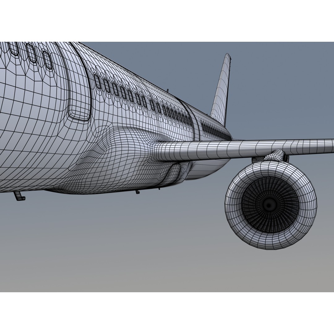 Airbus A321neo 3D Model – Commercial Aircraft with Virgin Livery, FBX - View 17