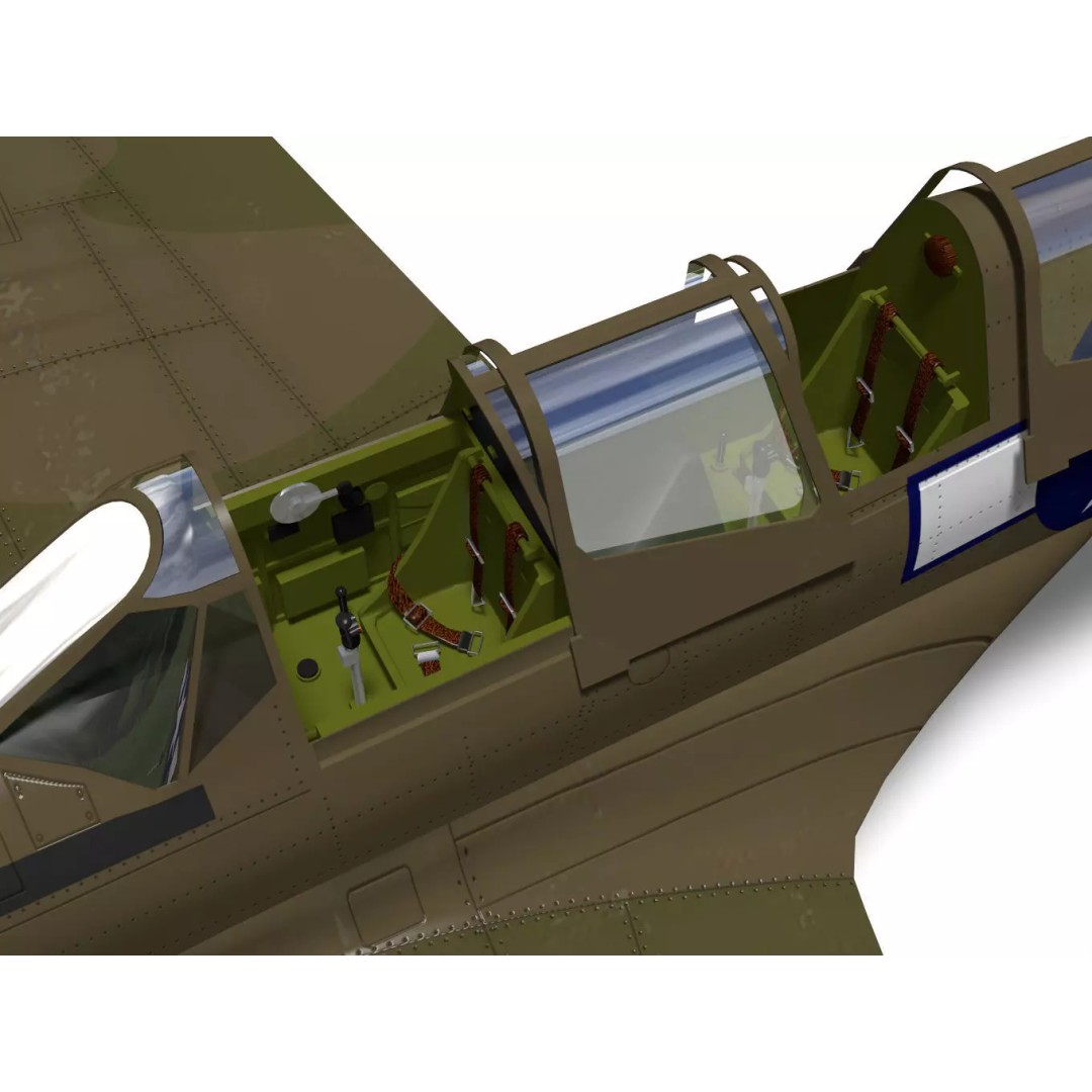 Curtiss TP-40N Warhawk 3D Model – High Poly Military Aircraft, FBX - View 9