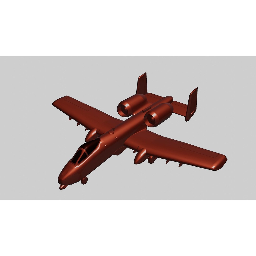 Fairchild Republic A-10 Thunderbolt II 3D Model – Low Poly Animated Aircraft, FBX - View 12
