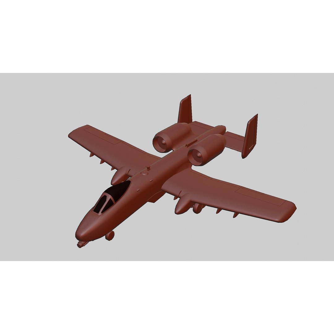 Fairchild Republic A-10 Thunderbolt II 3D Model – Low Poly Animated Aircraft, FBX - View 13