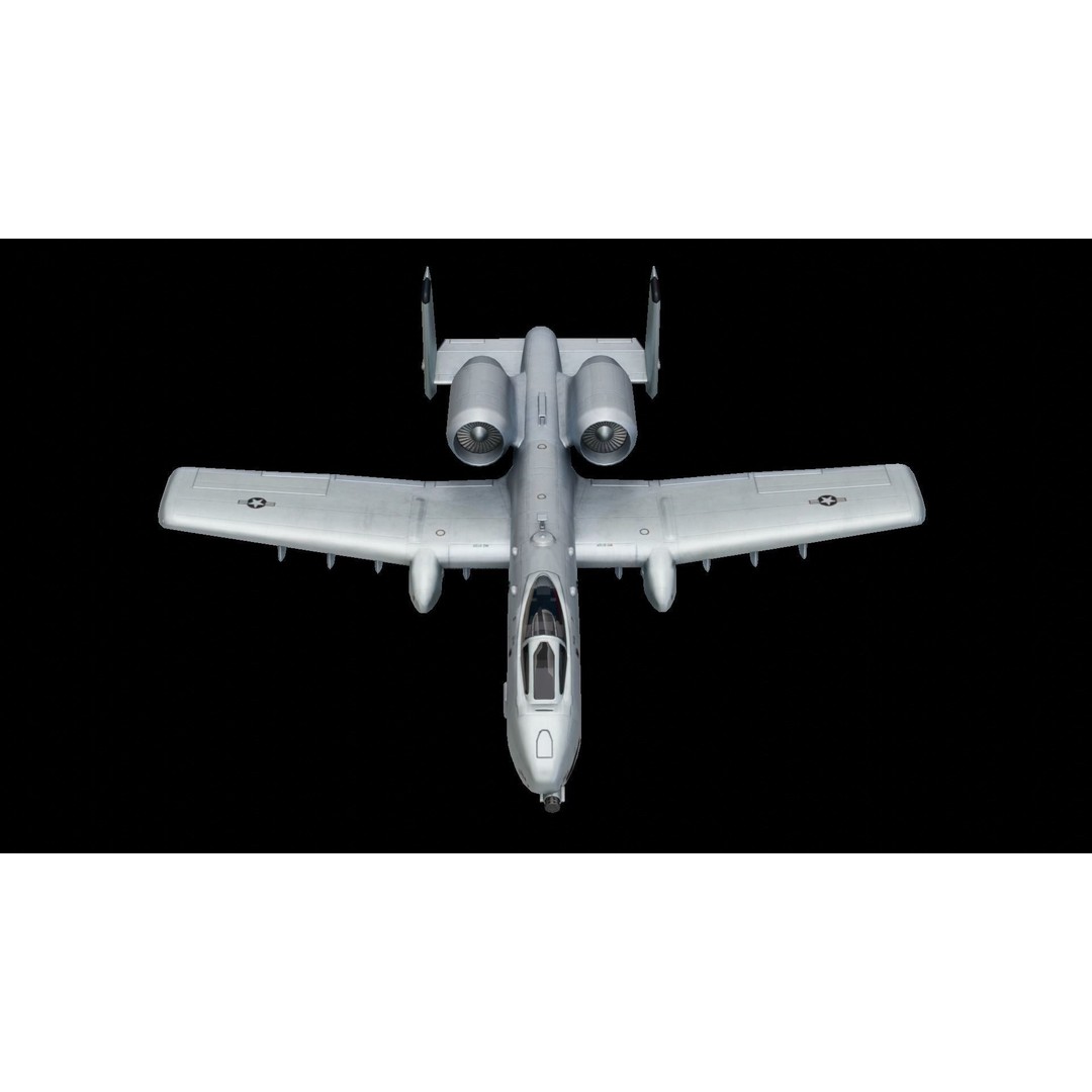 Fairchild Republic A-10 Thunderbolt II 3D Model – Low Poly Animated Aircraft, FBX - View 4