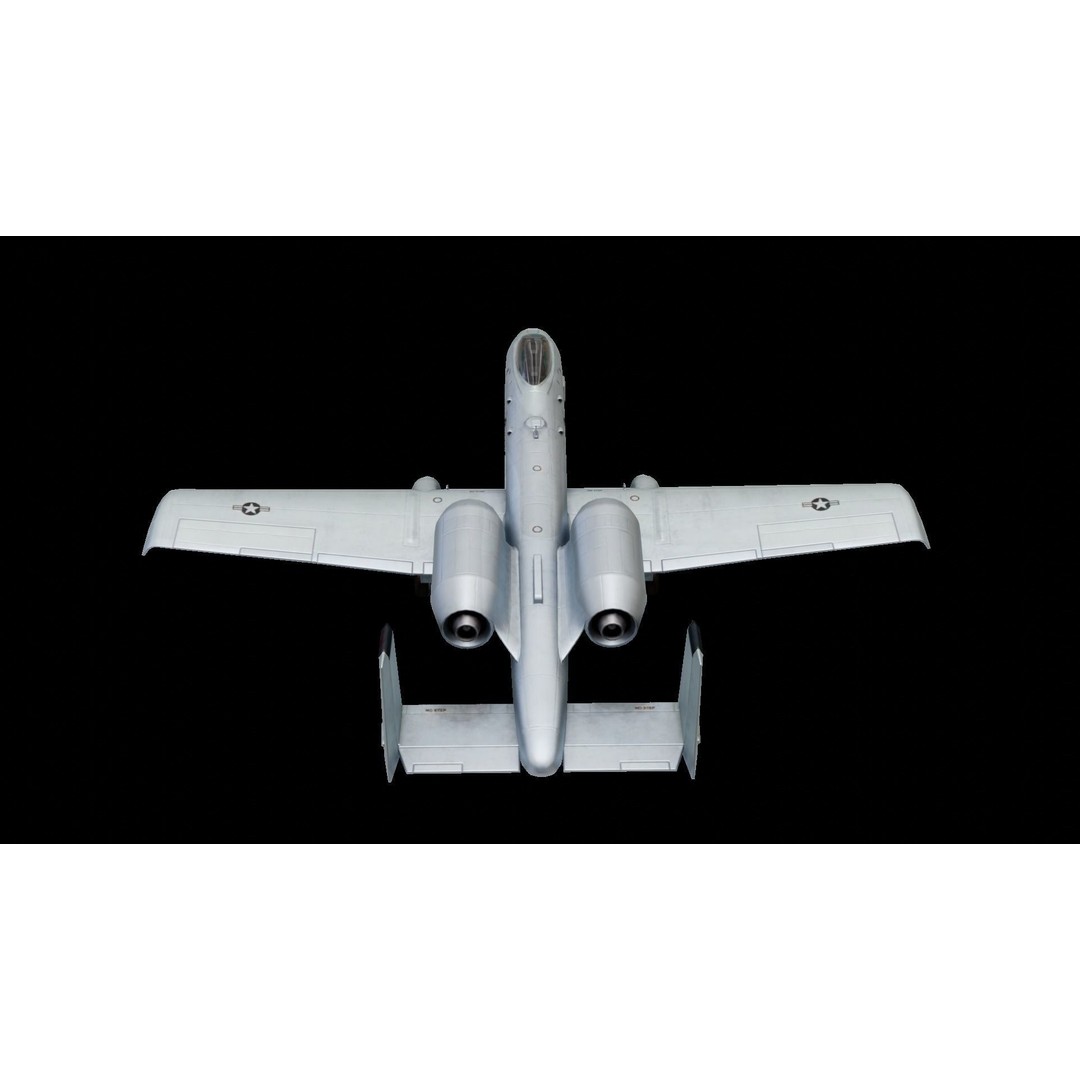 Fairchild Republic A-10 Thunderbolt II 3D Model – Low Poly Animated Aircraft, FBX - View 5