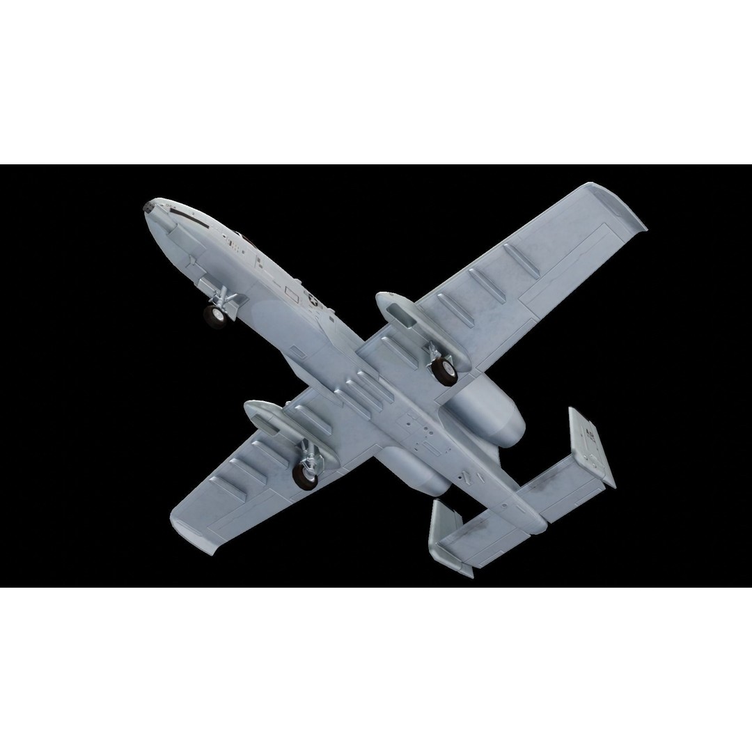Fairchild Republic A-10 Thunderbolt II 3D Model – Low Poly Animated Aircraft, FBX - View 8